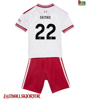 Liverpool Hugo Ekitike #22 Borta Kläder Barn 2026-27 Kortärmad (+ Korta byxor)